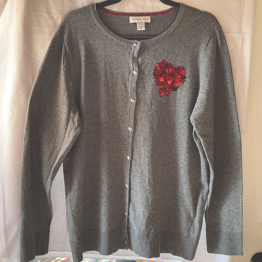 Christopher & Banks cotton blend cardigan sweater size large